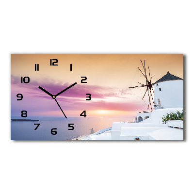 Horloge rectangulaire horizontale Santorin Grèce