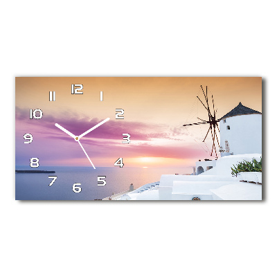 Horloge rectangulaire horizontale Santorin Grèce