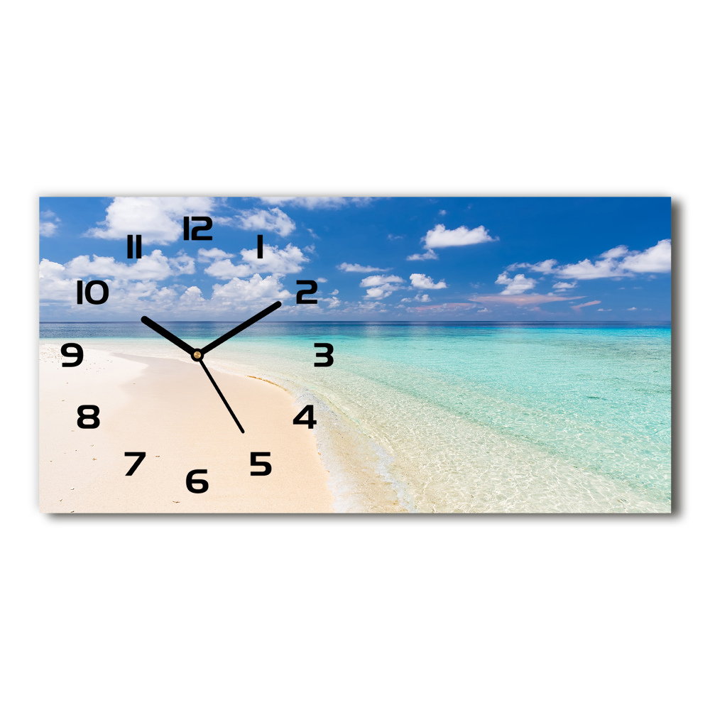 Horloge horizontale Plage aux Maldives