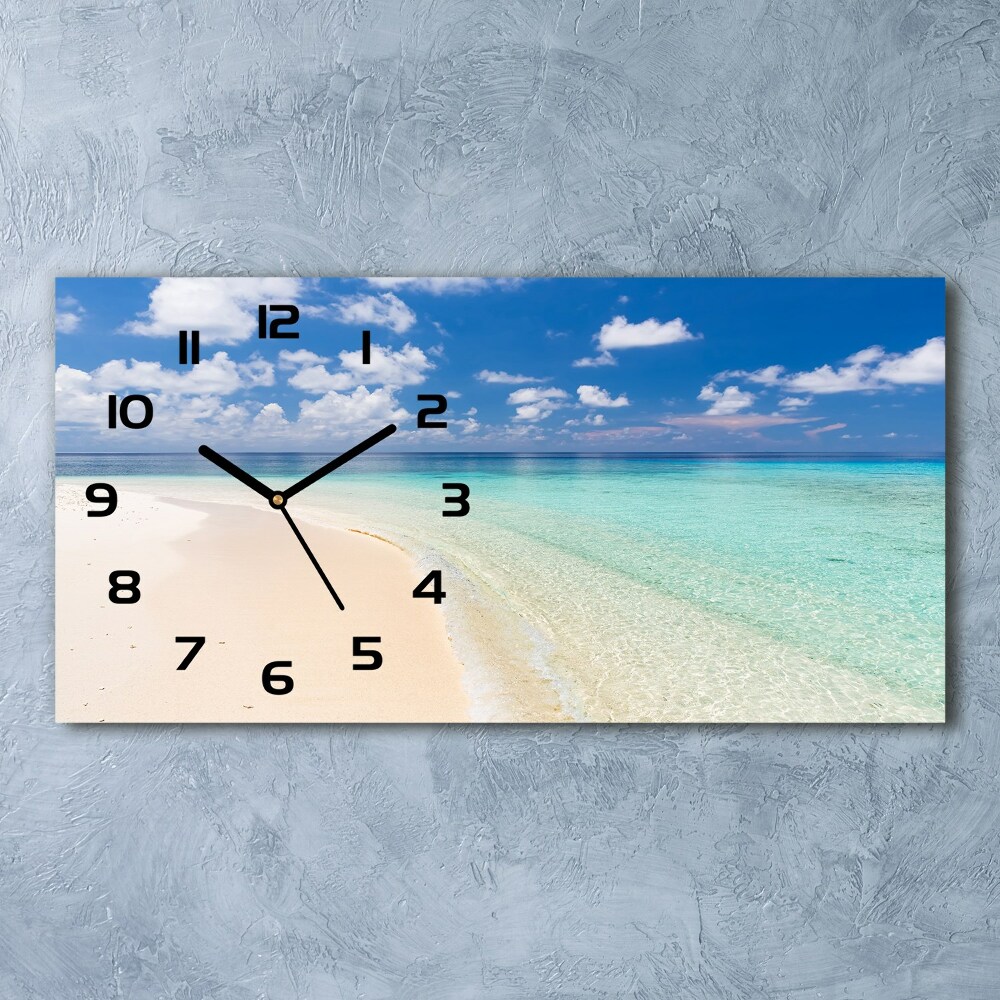 Horloge horizontale Plage aux Maldives