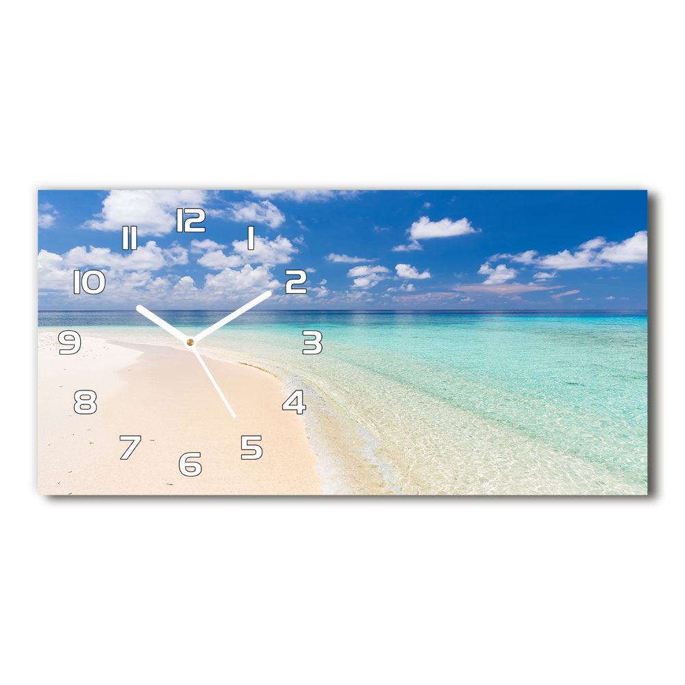 Horloge horizontale Plage aux Maldives