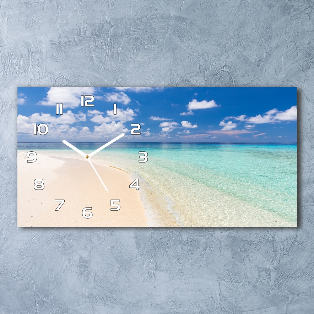 Horloge horizontale Plage aux Maldives