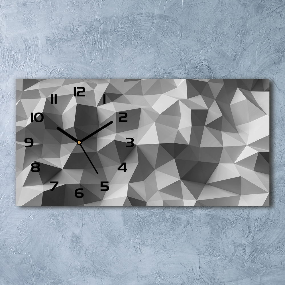 Horloge rectangulaire horizontale Triangles artistiques