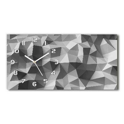 Horloge rectangulaire horizontale Triangles artistiques