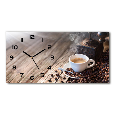 Horloge rectangulaire horizontale Café du matin