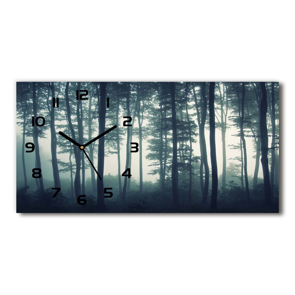 Horloge horizontale Forêt dans le brouillard