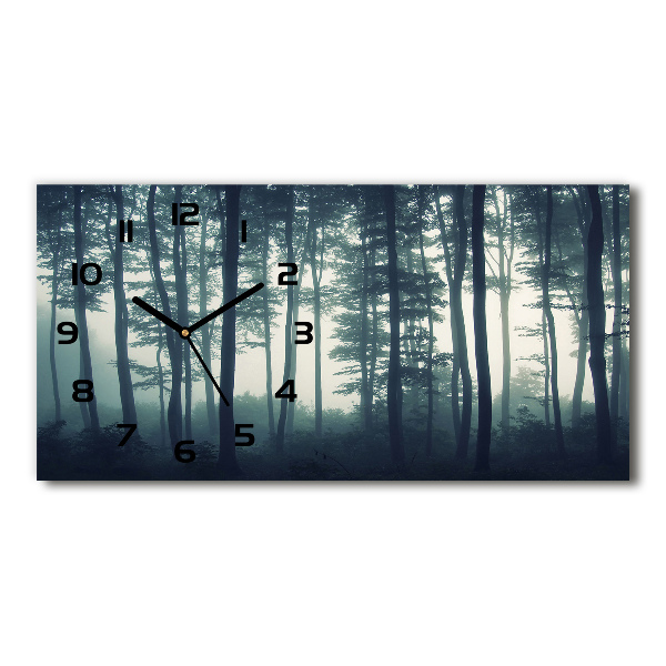 Horloge horizontale Forêt dans le brouillard
