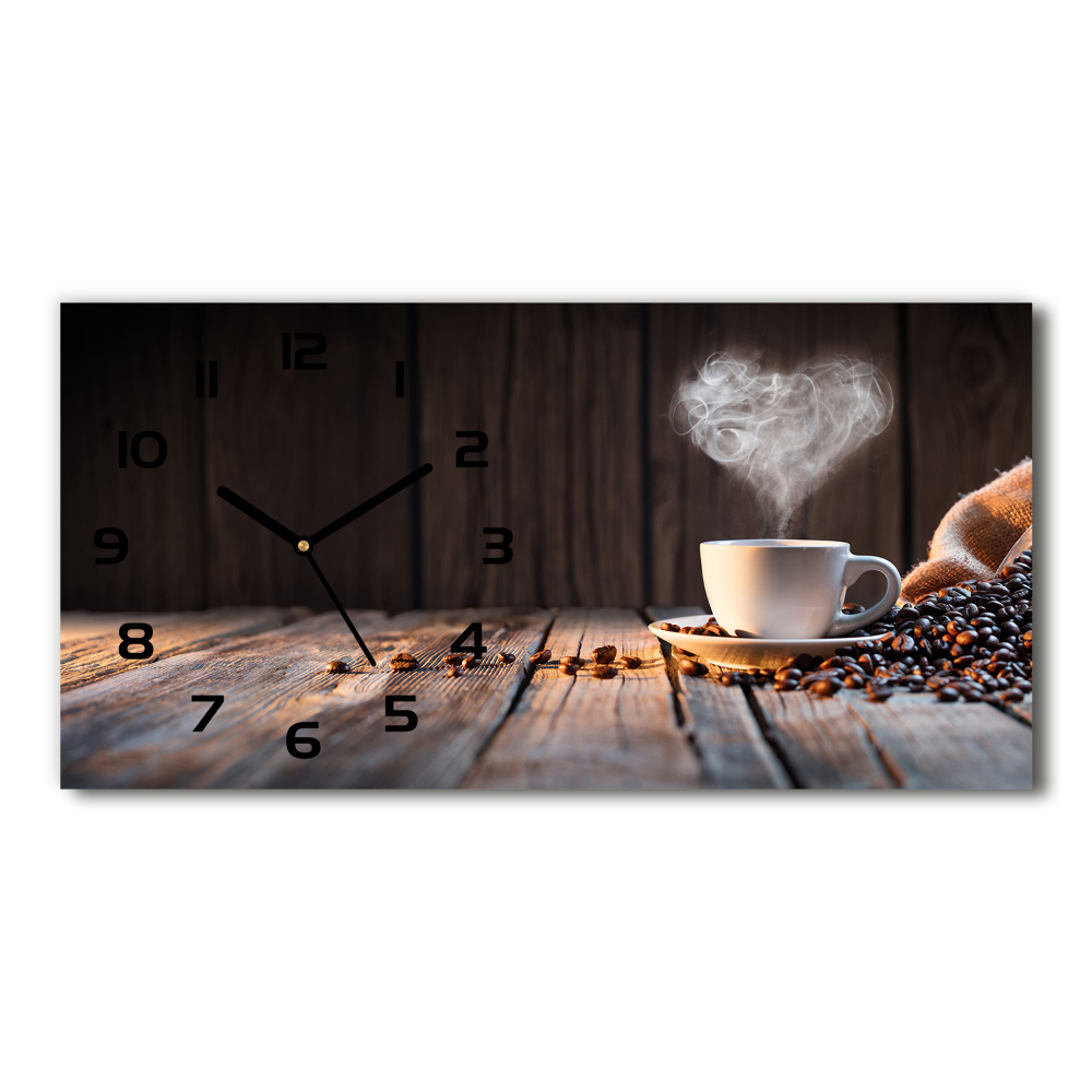 Horloge murale horizontale Tasse de café