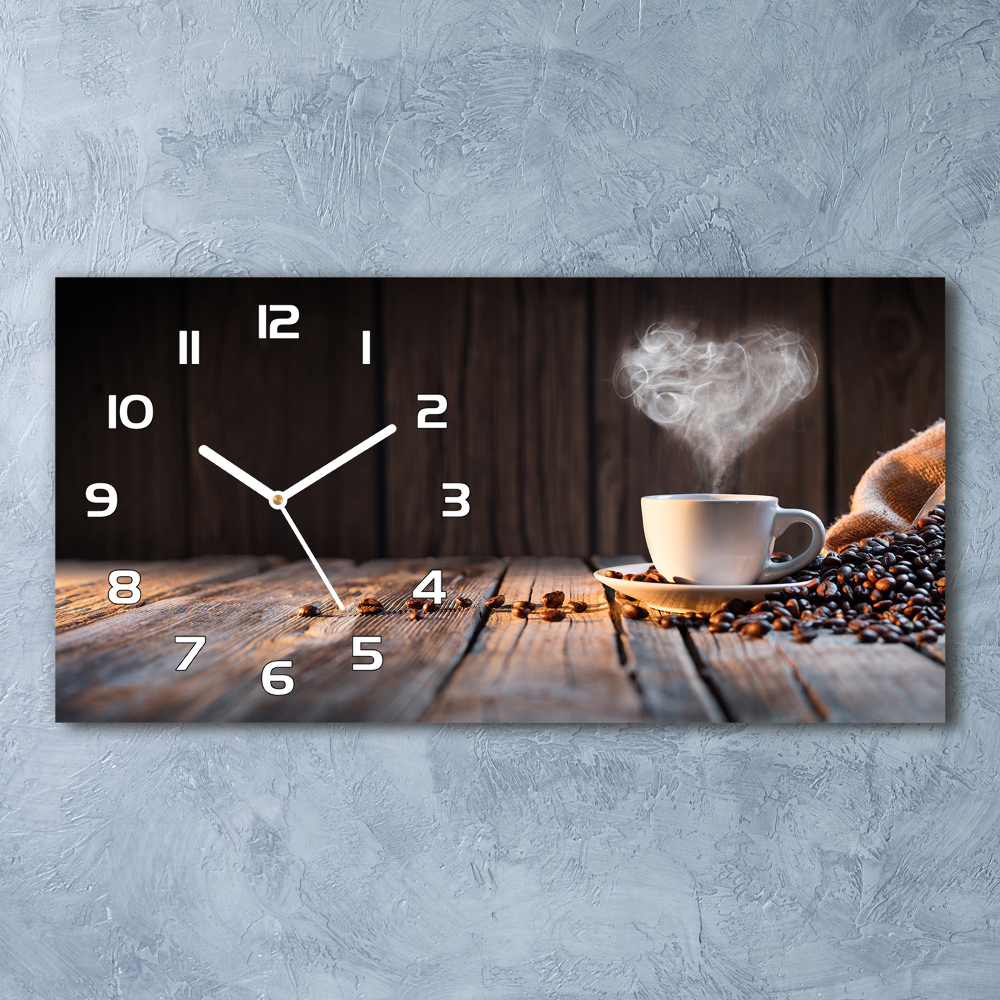 Horloge murale horizontale Tasse de café