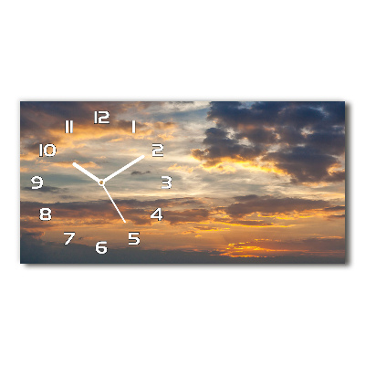 Horloge rectangulaire horizontale Le coucher de soleil