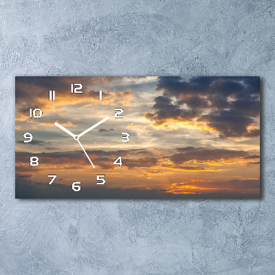 Horloge rectangulaire horizontale Le coucher de soleil