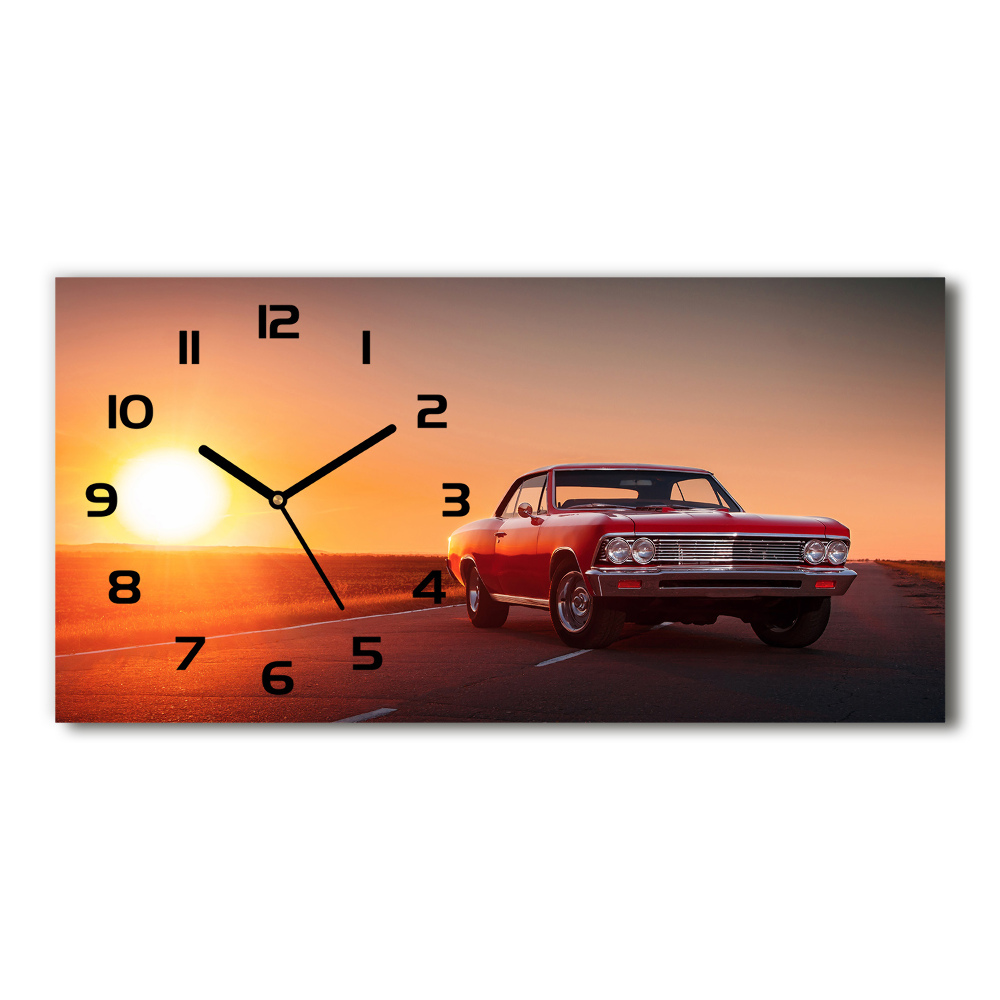 Horloge horizontale Voiture rouge