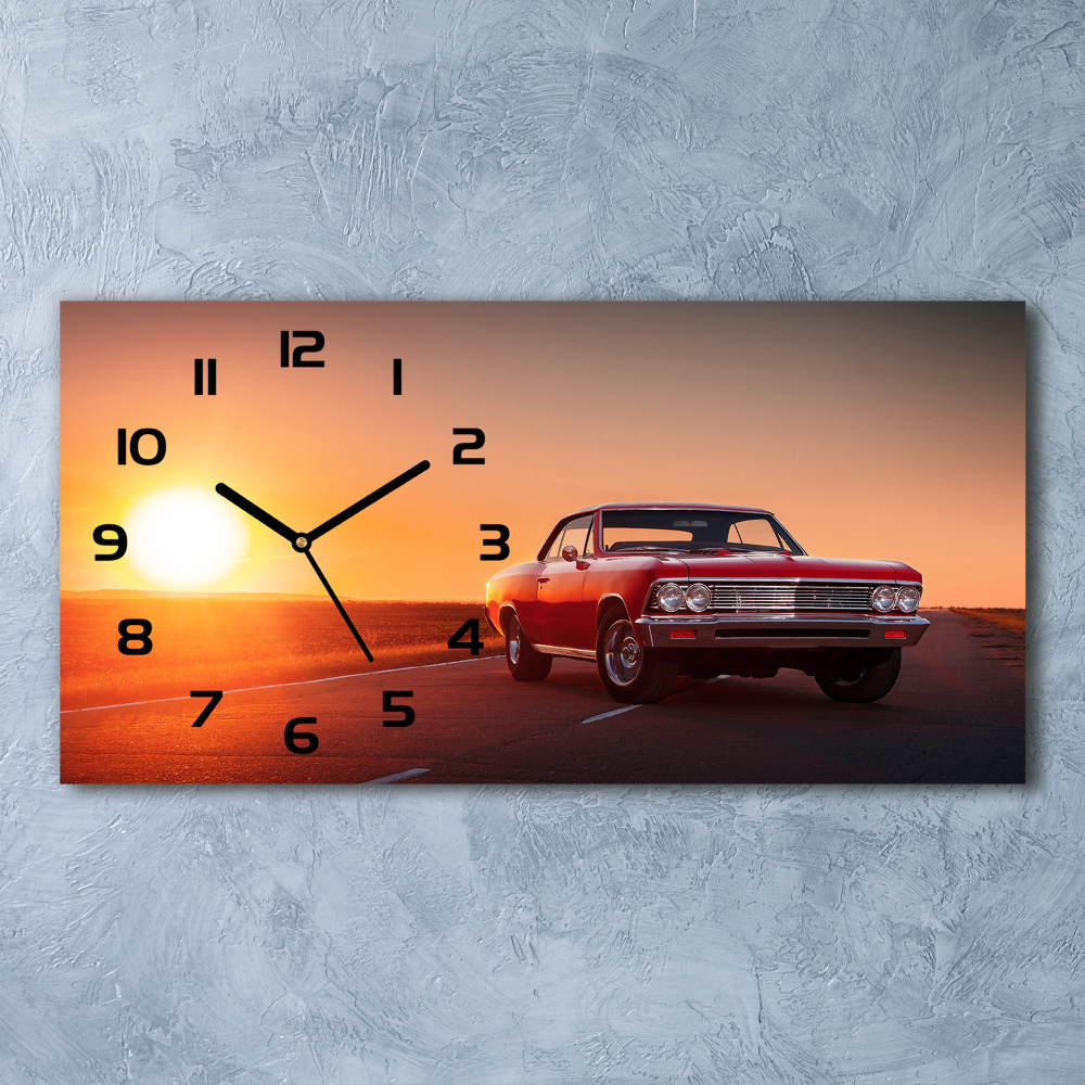 Horloge horizontale Voiture rouge