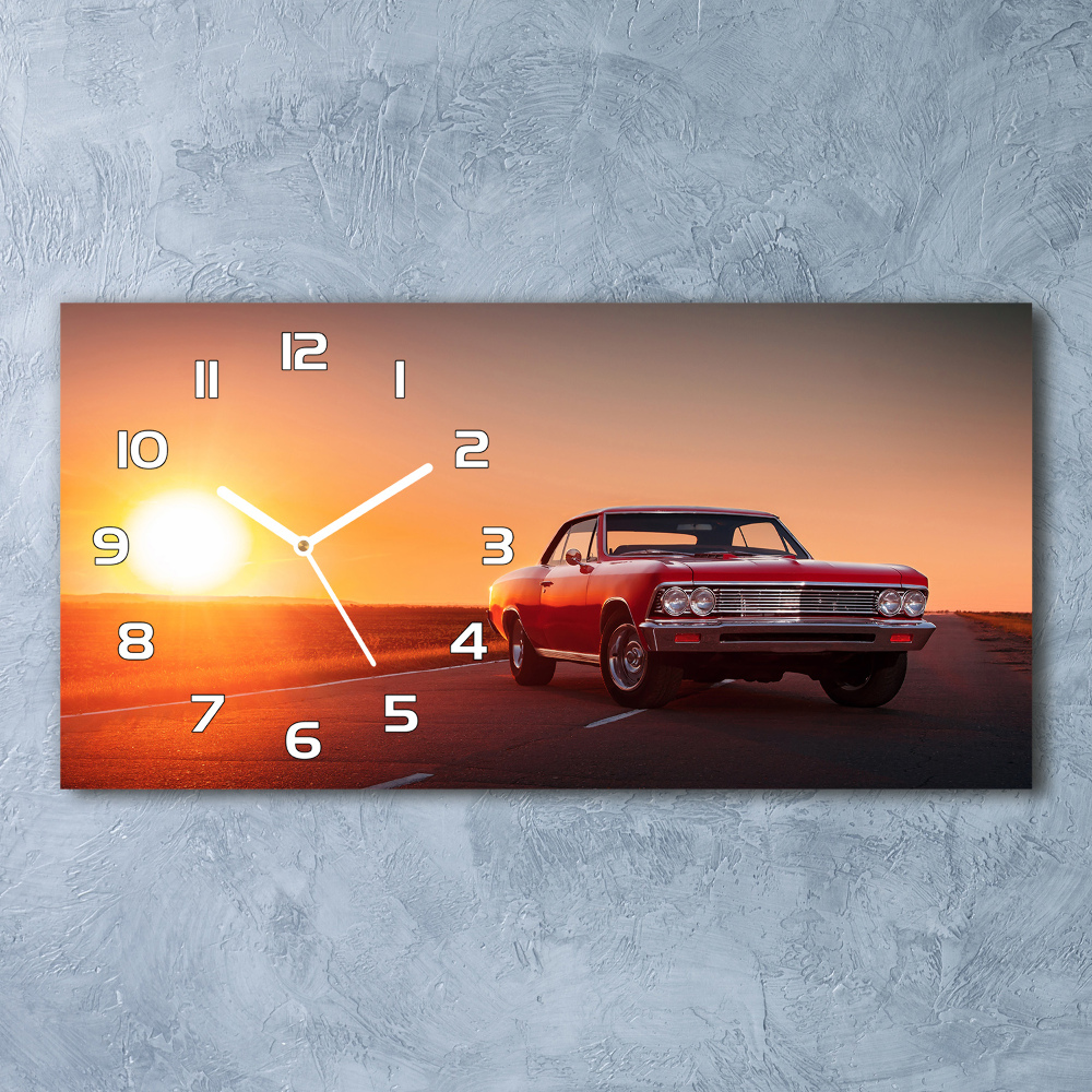 Horloge horizontale Voiture rouge