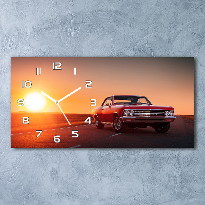 Horloge horizontale Voiture rouge