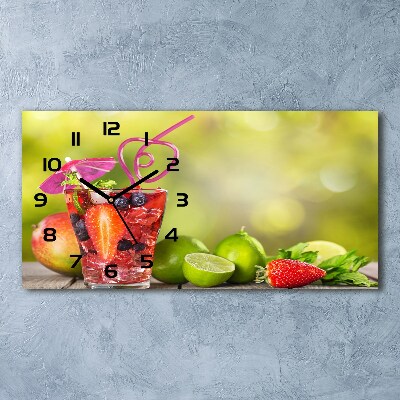 Horloge horizontale Smoothie aux fruits