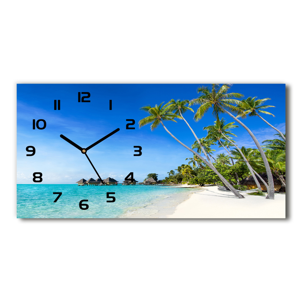 Horloge horizontale en verre Maldives