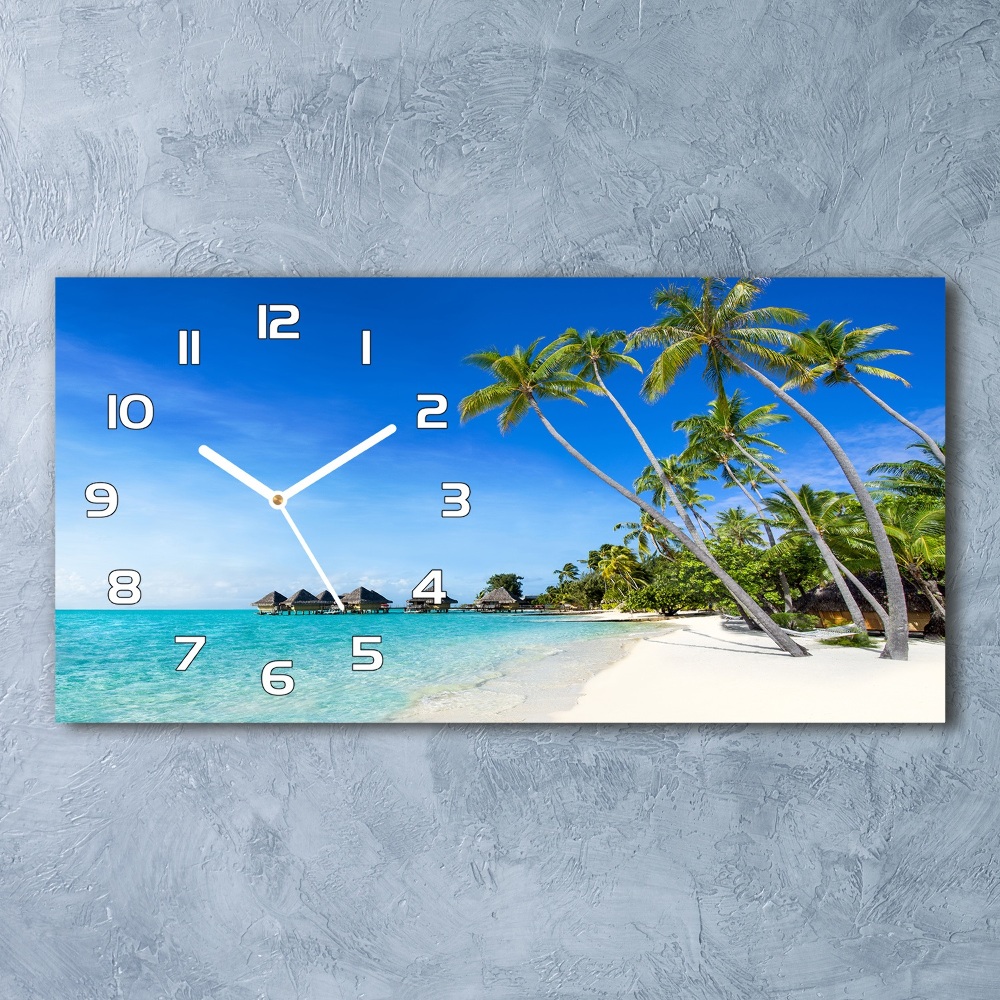 Horloge horizontale en verre Maldives