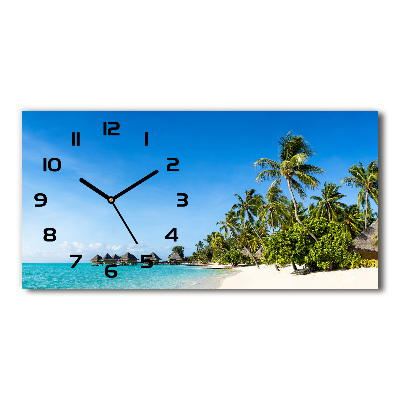 Horloge rectangulaire horizontale Plage dans les Caraïbes