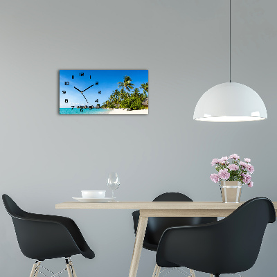 Horloge rectangulaire horizontale Plage dans les Caraïbes