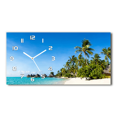 Horloge rectangulaire horizontale Plage dans les Caraïbes