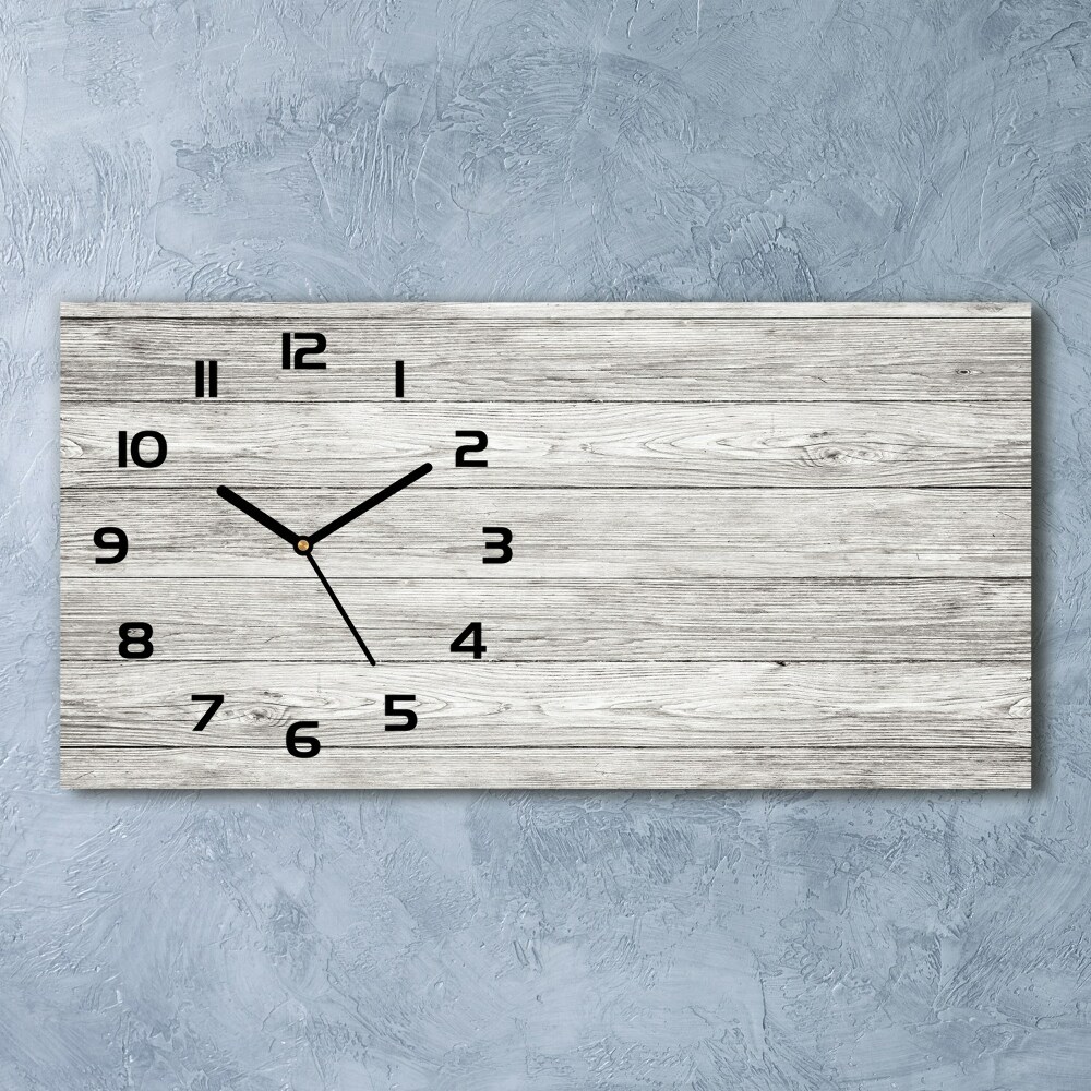 Horloge horizontale en verre Bois gris