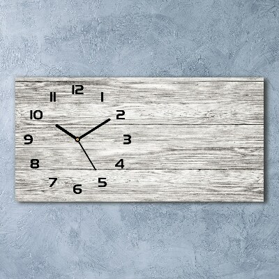 Horloge horizontale en verre Bois gris