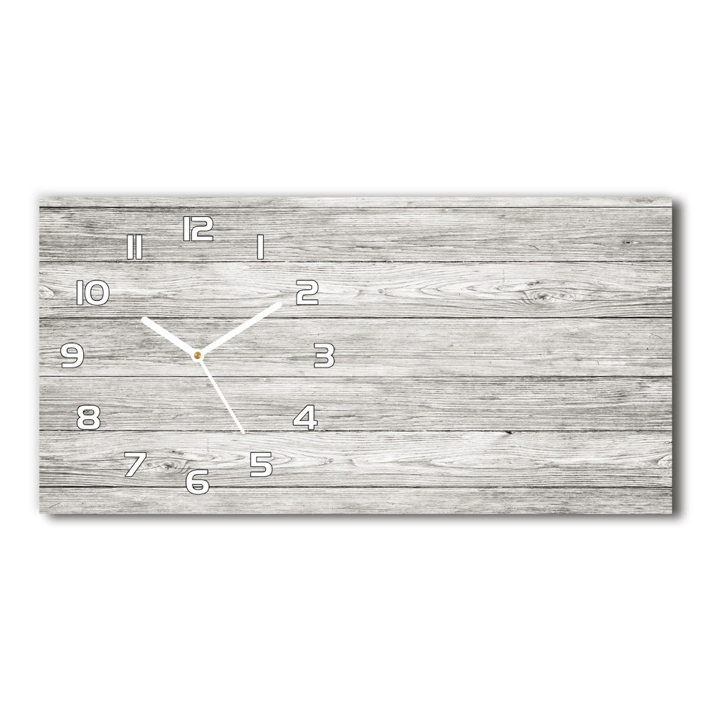 Horloge horizontale en verre Bois gris