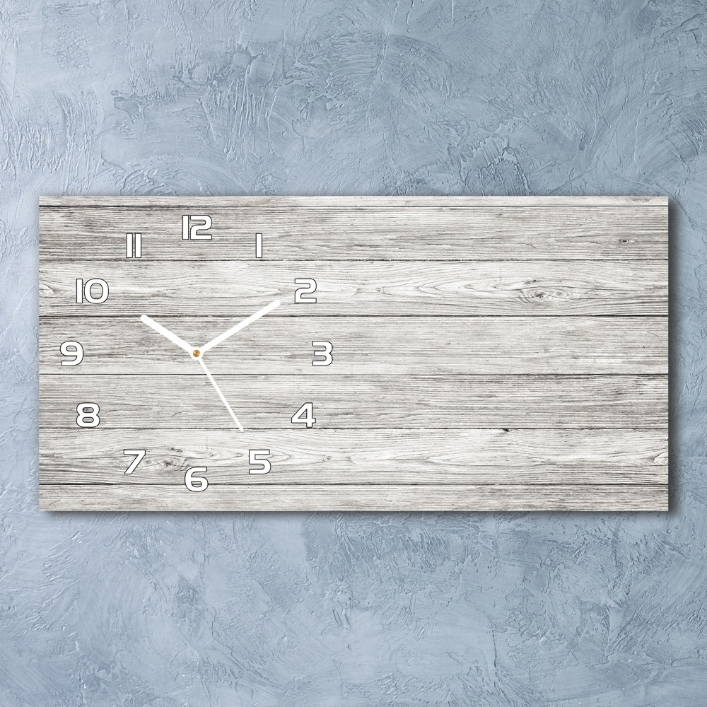 Horloge horizontale en verre Bois gris