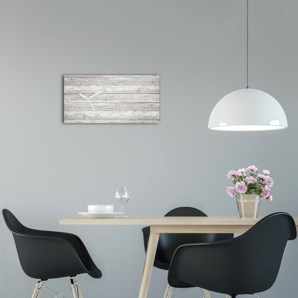 Horloge horizontale en verre Bois gris