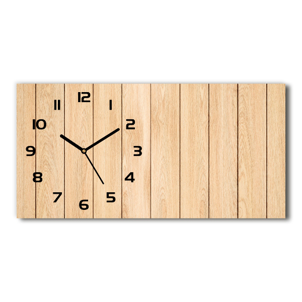 Horloge rectangulaire horizontale Bois clair