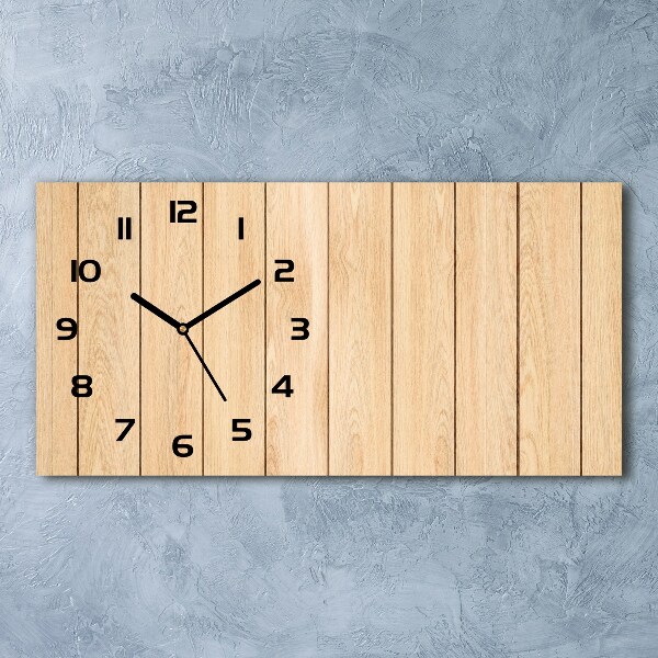 Horloge rectangulaire horizontale Bois clair
