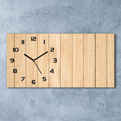 Horloge rectangulaire horizontale Bois clair