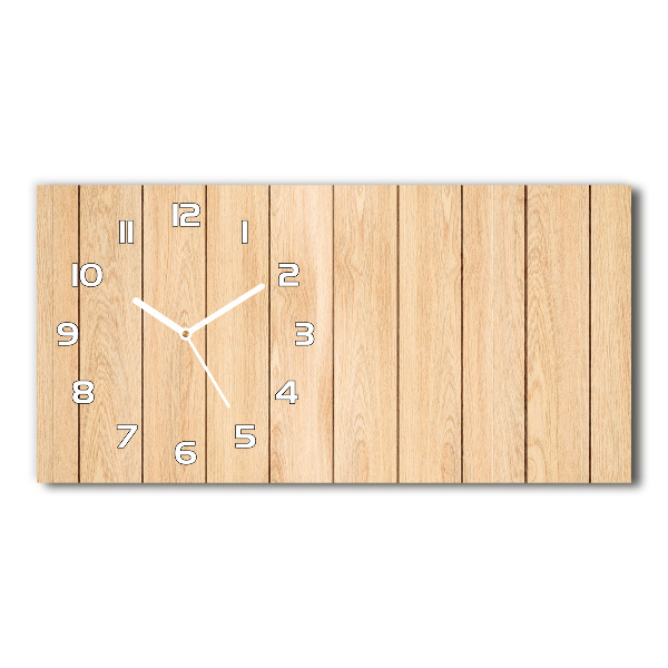 Horloge rectangulaire horizontale Bois clair