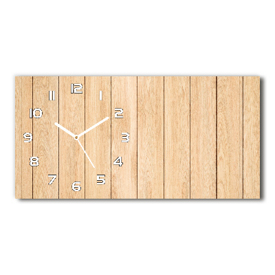 Horloge rectangulaire horizontale Bois clair