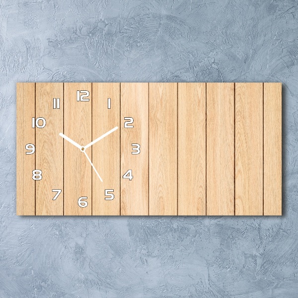 Horloge rectangulaire horizontale Bois clair