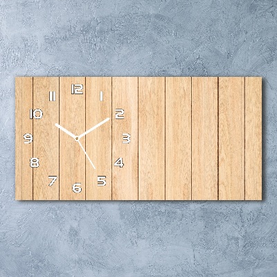Horloge rectangulaire horizontale Bois clair