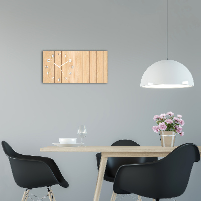 Horloge rectangulaire horizontale Bois clair