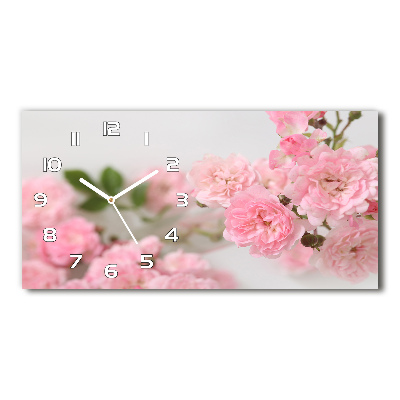 Horloge rectangulaire horizontale Roses sauvages