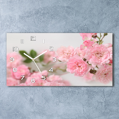 Horloge rectangulaire horizontale Roses sauvages