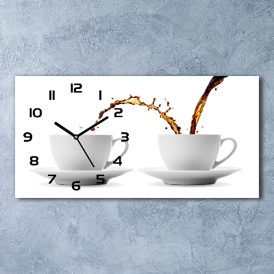 Horloge horizontale Verser du café