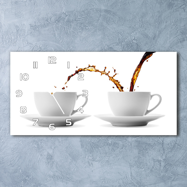 Horloge horizontale Verser du café