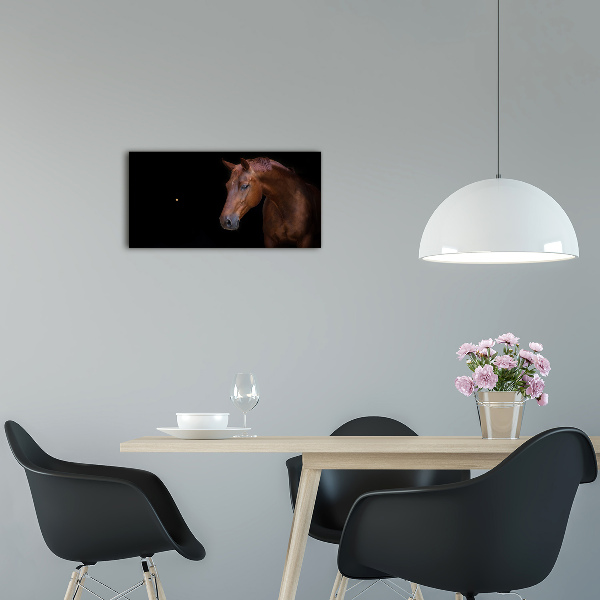 Horloge horizontale Cheval brun