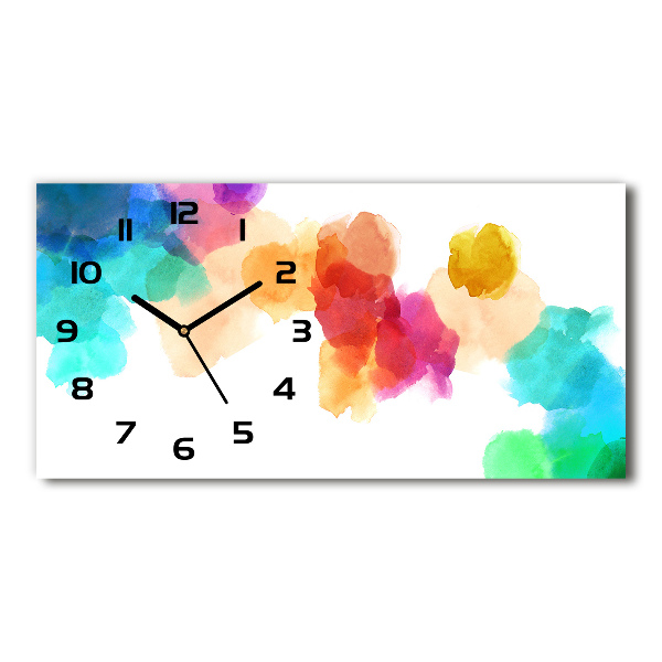 Horloge horizontale Taches colorées