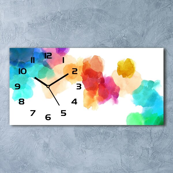 Horloge horizontale Taches colorées