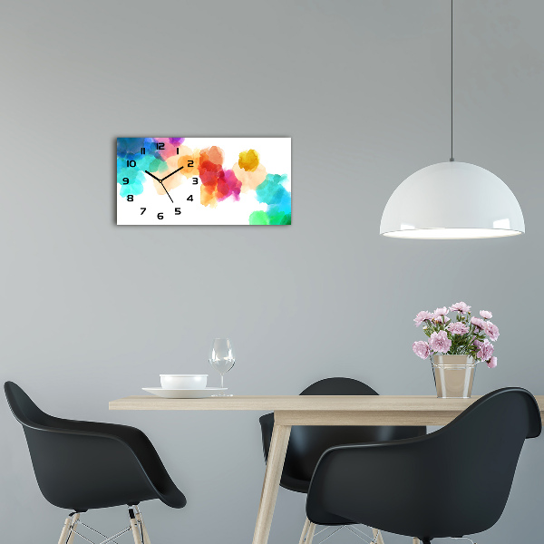 Horloge horizontale Taches colorées