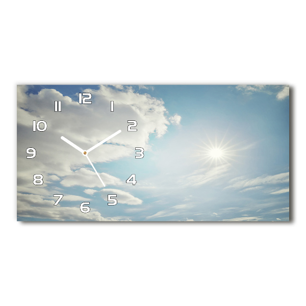 Horloge murale horizontale Des nuages dans le ciel
