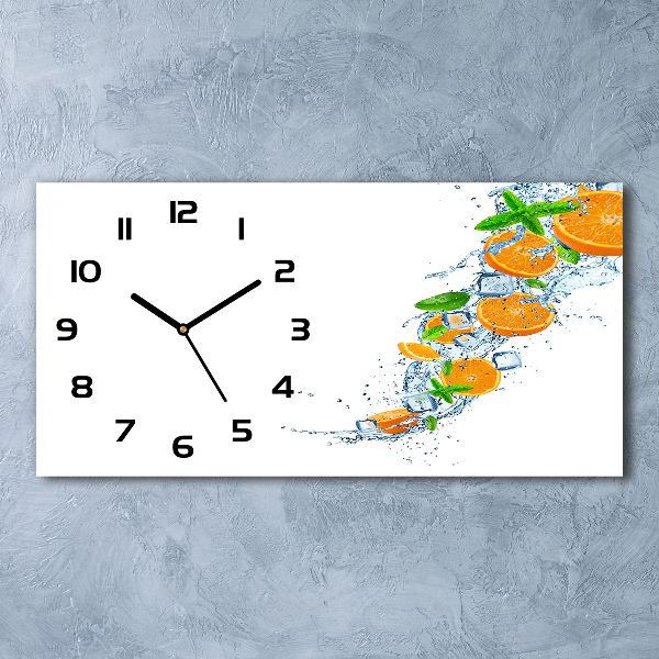 Horloge murale horizontale Oranges
