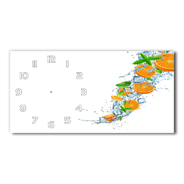 Horloge murale horizontale Oranges