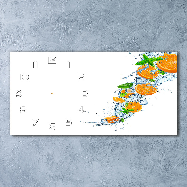 Horloge murale horizontale Oranges